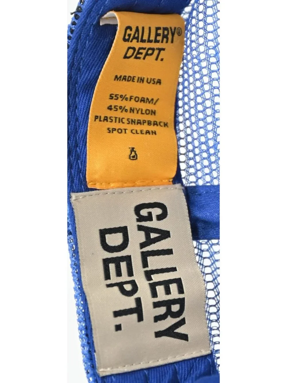 Gallery Dept. GD Logo Trucker Hat in Yellow Blue